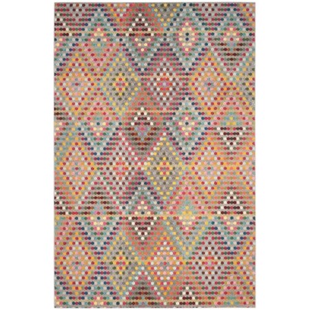 Safavieh Monaco Power Loomed Rectangle Rug- Multi - Beige- 6 ft. 7 in. x 9 ft. 2 in. MNC204F-6